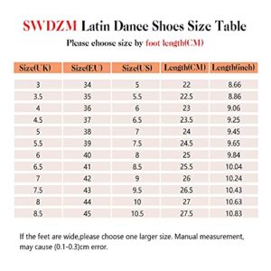 SWDZM Women Ballroom Dance Shoes Closed toe Latin Character Tango Perfermance Practice Dance Shoes,QJW7161-6CM Beige 9 US