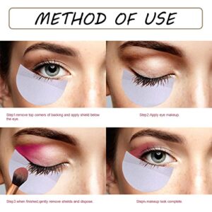TULOBI 200 Pcs Eyeshadow Shields for Eye Makeup Eyeshadow Pads Professional Stencils Lint Free Under Eye pads Under Patches Guards Prevent Makeup Residue