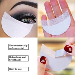 TULOBI 200 Pcs Eyeshadow Shields for Eye Makeup Eyeshadow Pads Professional Stencils Lint Free Under Eye pads Under Patches Guards Prevent Makeup Residue