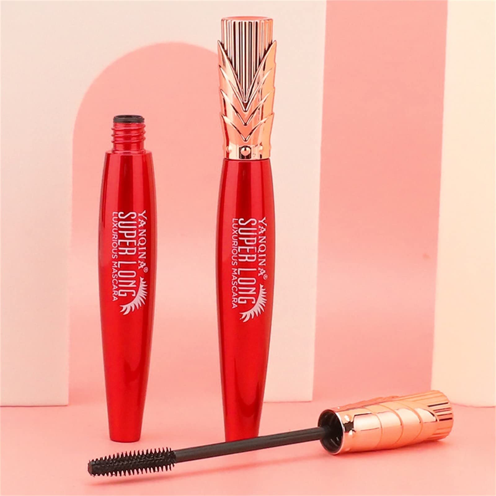 Mascara Waterproof 4D Silk Fiber Lashes Mascara Long Lasting Curling Thicking Smudge Proof Eyelash Makeup