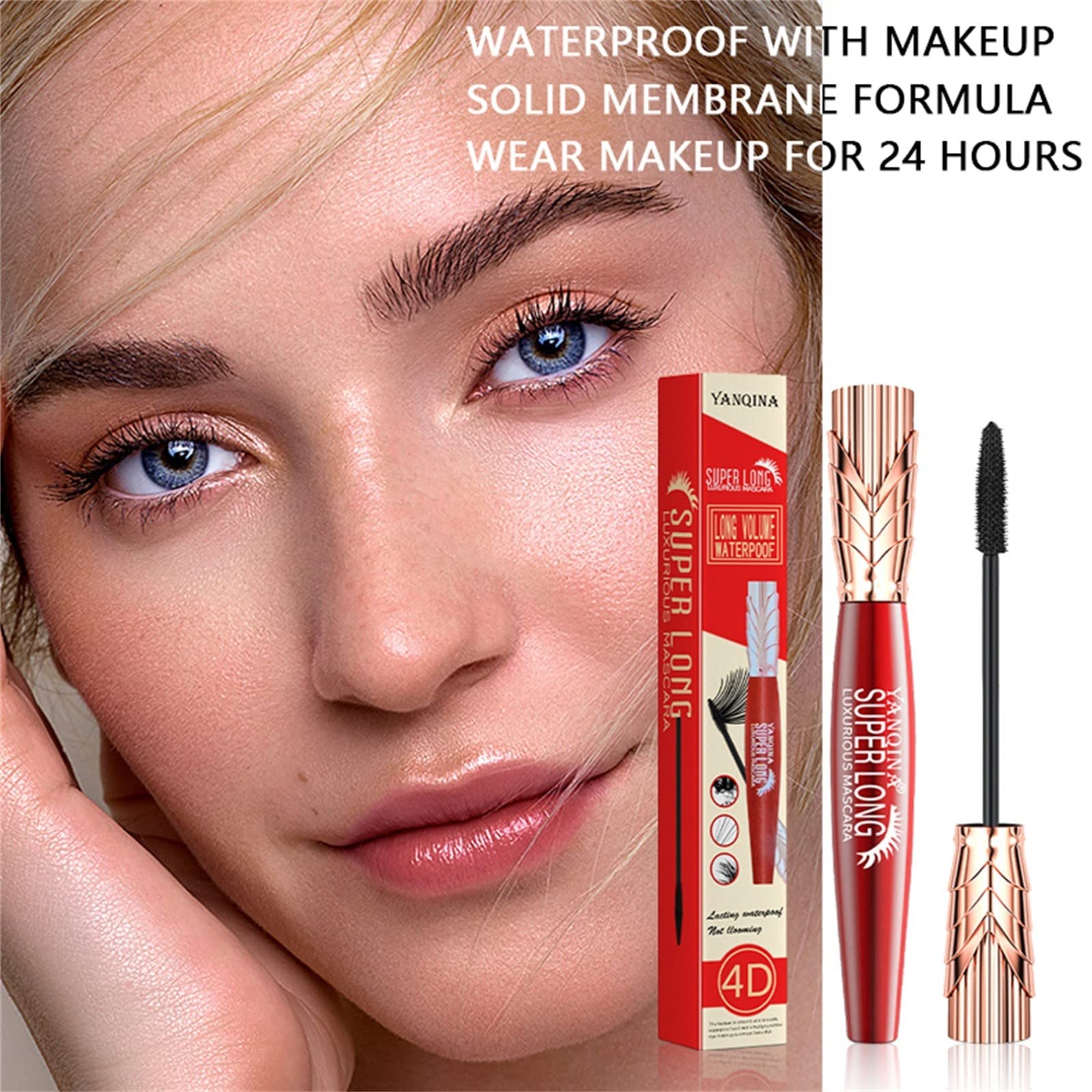 Mascara Waterproof 4D Silk Fiber Lashes Mascara Long Lasting Curling Thicking Smudge Proof Eyelash Makeup