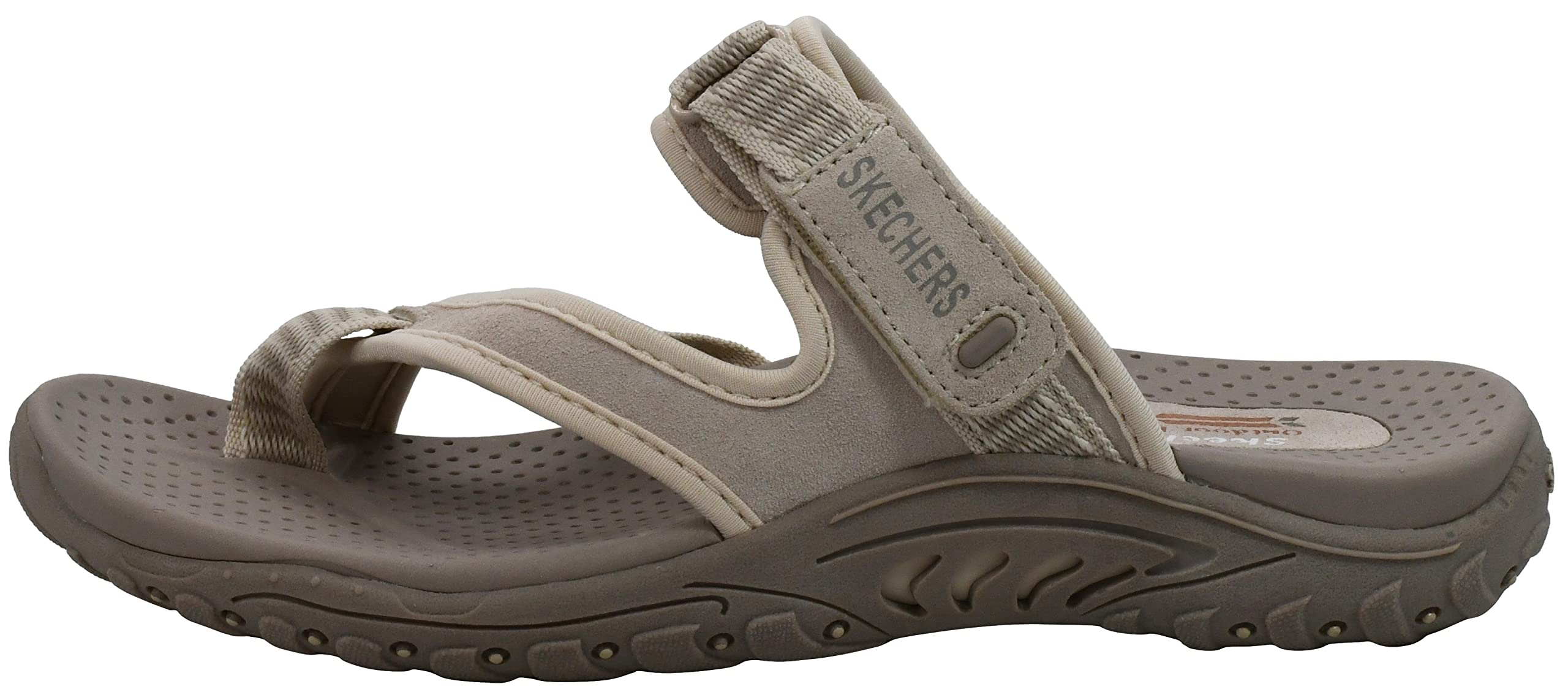 Skechers Women's Reggae-Rasta Flip-slop Sandals Flop, Light Tan, 11 M US