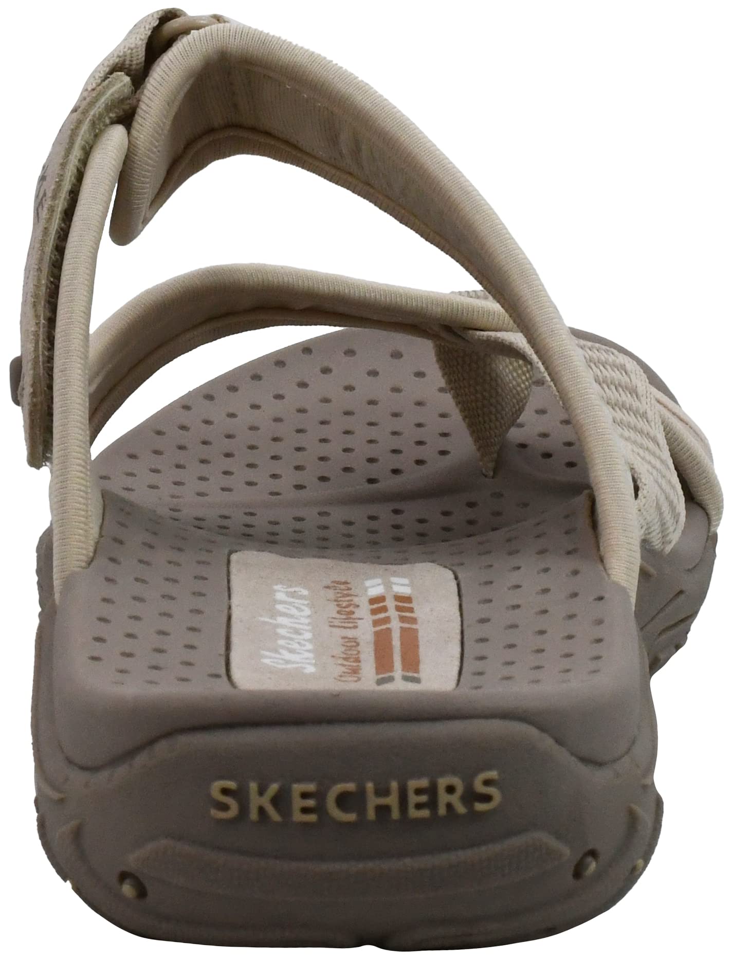 Skechers Women's Reggae-Rasta Flip-slop Sandals Flop, Light Tan, 11 M US