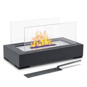 table top fire pit, halloween christmas decor tabletop fireplace real flame smokeless odorless indoor outdoor portable ethanol mini fireplace fire pit bowl for dinner parties