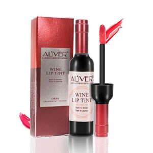 6 Colors Wine Lip Stain, Wine Lipstick Lip Gloss Set, Long Lasting Waterproof Lip Gloss Set, Matte Wine Lip Tint Set for Women