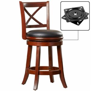 SEHOI 2 Pack 10 Inch Black Bar Stool Swivel Plate, 360° Rotating Full Ball Bearing Swivel Replacement, Seat Swivel Base Mount Plate for Chairs, Recliners and Boat Seat