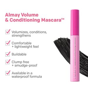 Almay Volume & Conditioning Mascara, Hydrating All Day Wear, 30 Black Brown, 0.27 fl oz.