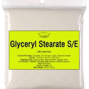 Glyceryl Stearate S/E - 7.06 oz - Self-Emulsifying Wax - Potassium Stearate - Glycerides - Emulsion Stabilizer - Emulsifier - for DIY Cosmetics and Other Craft Projects