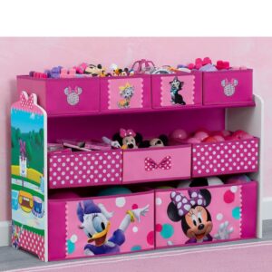 Delta Children Disney Minnie Mouse Deluxe 9 Bin Design and Store Toy Organizer, Greenguard Gold Certified