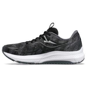 saucony omni 21 women's running shoe, black/white, 9.5