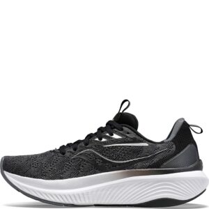 saucony echelon 9, running shoe womens, black/white, 8.5