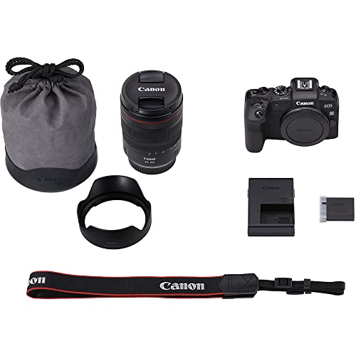 Canon EOS RP Mirrorless Digital Camera with 24-105mm Lens (3380C012) + 64GB Memory Card + Case + Card Reader + Flex Tripod + Hand Strap + Cap Keeper + Memory Wallet + Cleaning Kit (Renewed)