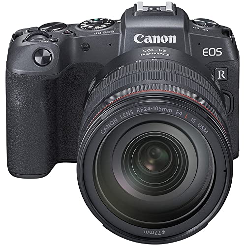 Canon EOS RP Mirrorless Digital Camera with 24-105mm Lens (3380C012) + 64GB Memory Card + Case + Card Reader + Flex Tripod + Hand Strap + Cap Keeper + Memory Wallet + Cleaning Kit (Renewed)