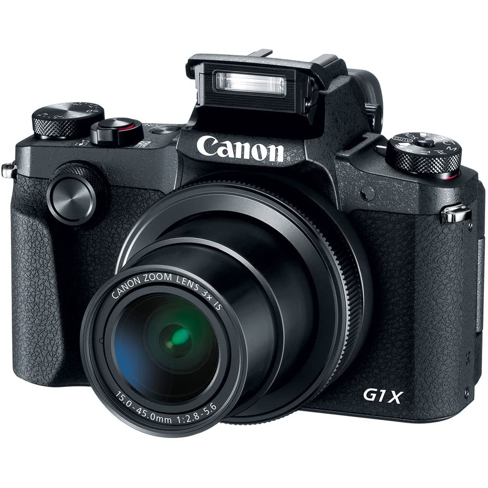 Canon PowerShot G1 X Mark III Digital Camera (2208C001) + 64GB Memory Card + 2 x NB13L Battery + Corel Photo Software + Charger + Card Reader + LED Light + Soft Bag + More (Renewed)