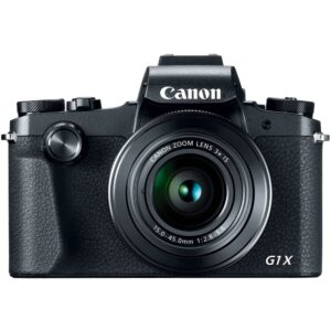 Canon PowerShot G1 X Mark III Digital Camera (2208C001) + 2 x 64GB Memory Card + 3 x NB13L Battery + Corel Photo Software + Charger + Card Reader + LED Light + Soft Bag + More (Renewed)