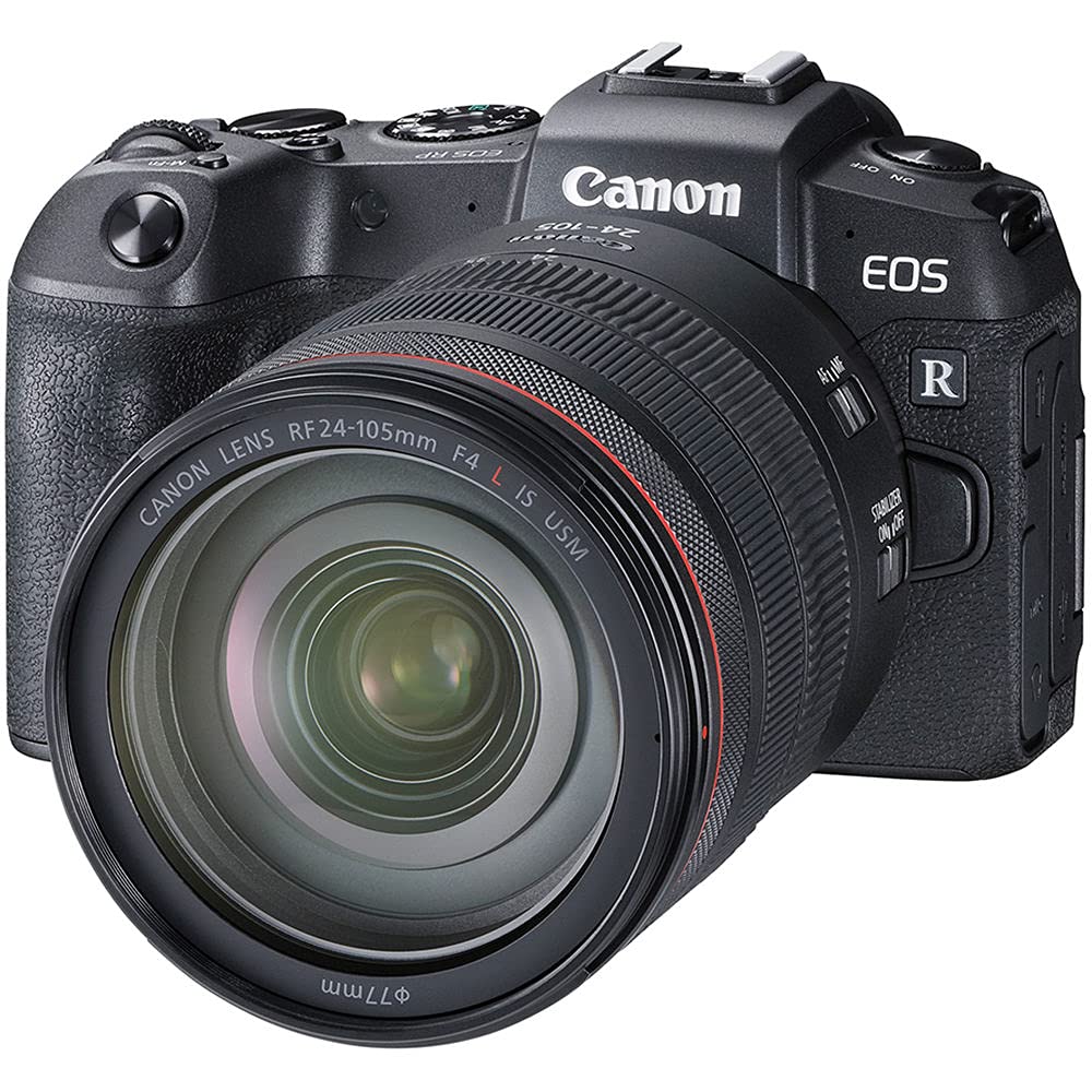 Canon EOS RP Mirrorless Digital Camera with 24-105mm Lens (3380C012) + 4K Monitor + Canon EF 24-70mm Lens + Pro Headphones + Mount Adapter EF-EOS R + Pro Mic + 2 x 64GB Memory Card + More (Renewed)