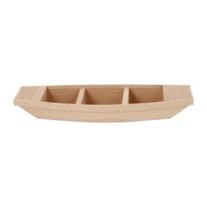 totority wooden fishing boat model toy wood boat mini wooden sailboat for school projects make your own sailboat craft christmas nautical party decoration ornament log color