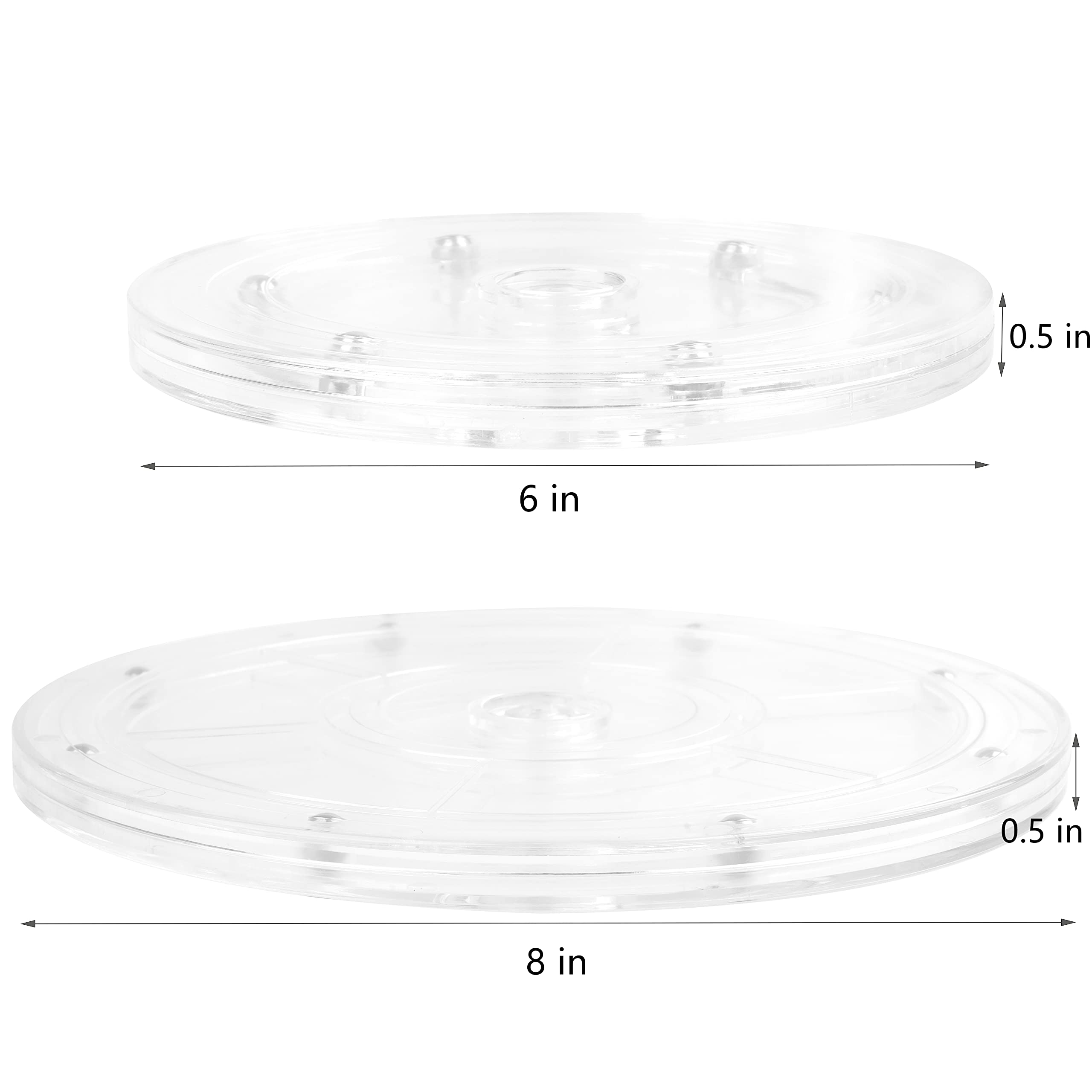 Hacaroa 30 Pieces Cookie Decorating Kit Suppiles, 6 Inch / 8 Inch Acrylic Cookie Turntable with 12 Cookie Scribe Needles, 12 Cookie Decoration Brushes, 4 Tweezers for Cookie, Cake Decoration