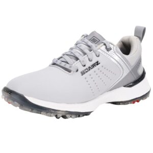sqairz freedom women's athletic golf shoes, golf shoes, designed for balance & performance, replaceable spikes, waterproof, golf shoes women with spikes, womens golf shoes, golf footwear grey