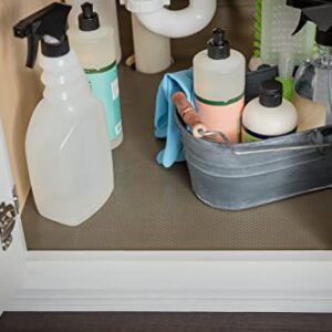 EasyLiner Clear Classic Under The Sink Shelf Liner for Kitchen & Bathroom Cabinets - Easy to Install & Easy to Clean Non Slip Surface - Durable Plastic Shelf Liner - 24 Inches x 4 Feet - Black