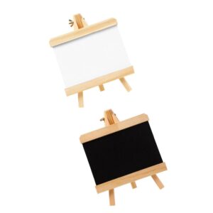 chalkboard signs tabletop blackboard plaque: 2pcs mini craft message sign for painting drawing supplies black white