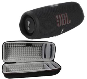 jbl charge 5 - portable bluetooth speaker with exclusives hardshell travel case with ip67 waterproof and usb charge out (black), charge 5 with case
