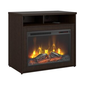 bush business furniture series c floor standing electric indoor fireplace with shelf, 32-inch w, mocha cherry (wc12938frk)