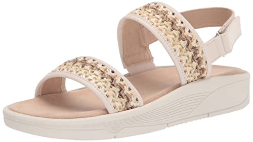 Easy Spirit Women's RAINA8 Wedge Sandal, Beige 110, 10 Wide