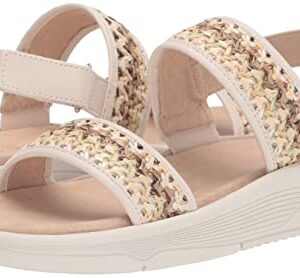 Easy Spirit Women's RAINA8 Wedge Sandal, Beige 110, 10 Wide