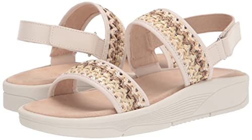 Easy Spirit Women's RAINA8 Wedge Sandal, Beige 110, 10 Wide