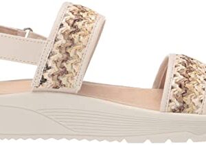 Easy Spirit Women's RAINA8 Wedge Sandal, Beige 110, 10 Wide