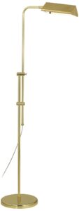 regency hill tony traditional adjustable pharmacy floor lamp standing with usb charging port 54" tall brass gold metal rotating head decor for living room reading house bedroom home office
