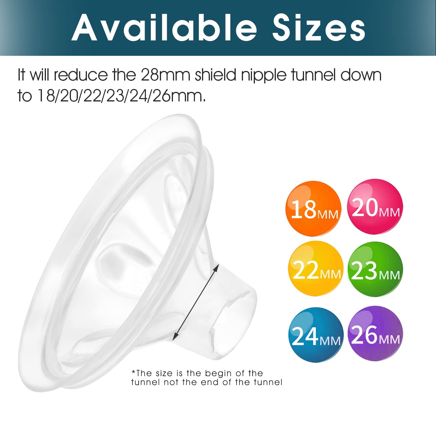 begical 1pc Stride Flange Cushion Insert 26mm Compatible with Spectra 28mm Breast Pump Shield to Reduce Nipple Tunnel Down to 26mm; Petal Cushion Pad Replace Flange Insert Improved Comfort and Fit