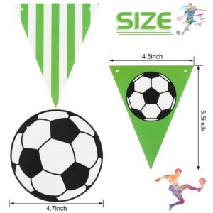 Zonon 4 Pieces Soccer Banner Decoration Party Soccer Birthday Garland for Sports Kids Party Supplies (Soccer Style)