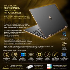 HP Spectre x360 Luxury 14T, 13.5" 3:2 WUXGA Touch, Intel i7-1195G7, 16GB RAM, 512GB SSD+32GB Optane, Intel 5G nanoSim Slot, Fingerprint, Tilt Pen, Black, Win 11 Pro, 64GB TechWarehouse Flashdrive