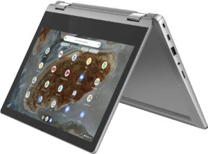 lenovo newest flex 3 11" 2-in-1 ips touchscreen chromebook laptop mediatek mt8183, 4gb memory, 96gb storage (32gb emmc plus 64gb card) wifi 6, bluetooth, webcam, chrome os - arctic grey | tecl bundle