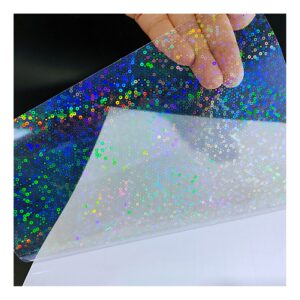bleidruck 25 sheets holographic clear vinyl holographic sticker paper self adhesive waterproof holographic overlay film a4 (11.7 x 8.3 inch) holographic overlay (bubbles)