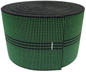 3" inch elastic upholstery sofa chair furniture seat latex webbing green black 3 line stretch - 20' ft roll