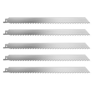 axpower 5 pack stainless steel reciprocating saw blades sawzall blades for frozen meat bone food cutting beef turkey