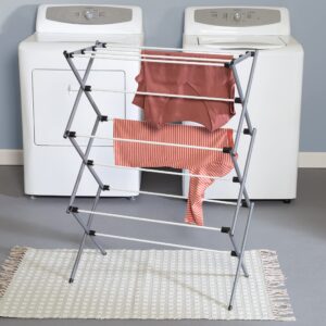 COMFEE' Portable Washing Machine, 0.9 cu.ft Compact Washer, Magnetic Gray & Honey-Can-Do Tripod Clothes Drying Rack, 30 lbs (DRY-02118)