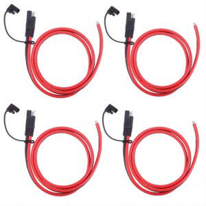 sae dc power extension cable 14awg sae power automotive extension cable pigtail wire harness for rv trolling,motorcycles,cars,tractors,solar panel (4 pack -30 cm/ 1ft)