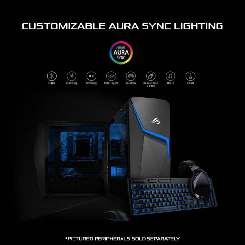 ASUS ROG Strix G10 Gaming Desktop PC, Intel Core i7-11700, GeForce RTX 3060, 16GB DDR4 RAM, 1TB PCIe SSD, Wi-Fi 5, Windows 11 Home, G10CE-AH766