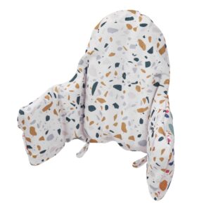 lomgwumy high chair cushion, new type high chair cover pad/pad for high chair,highchair cushion for ikea antilop highchair,built-in inflatable cushion,baby sitting more comfortable (stone pattern)