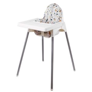 Lomgwumy High Chair Cushion, New Type High Chair Cover Pad/pad for High Chair,highchair Cushion for IKEA Antilop Highchair,Built-in Inflatable Cushion,Baby Sitting More Comfortable (Stone Pattern)