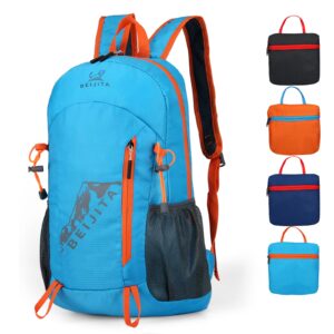 beijita 20l lightweight hiking backpack, foldable waterproof back pack, packable small travel backpack for men, ultra lightweight backpack for women men(black)