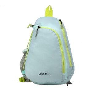 eddie bauer ripstop 8l shoulder sling pack with padded air-mesh adjustable crossbody strap, light aqua, one size
