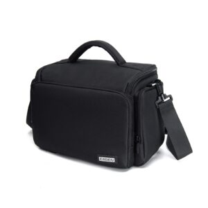caden compact camera shoulder crossbody bag case compatible for nikon, canon, sony slr/dslr mirrorless cameras and lenses waterproof (1.0 l, black)