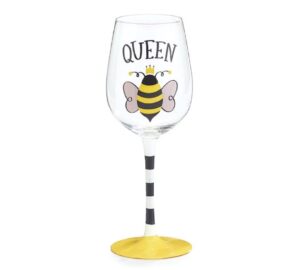 burton+burton 9743738 stemmed wine glass queen bee