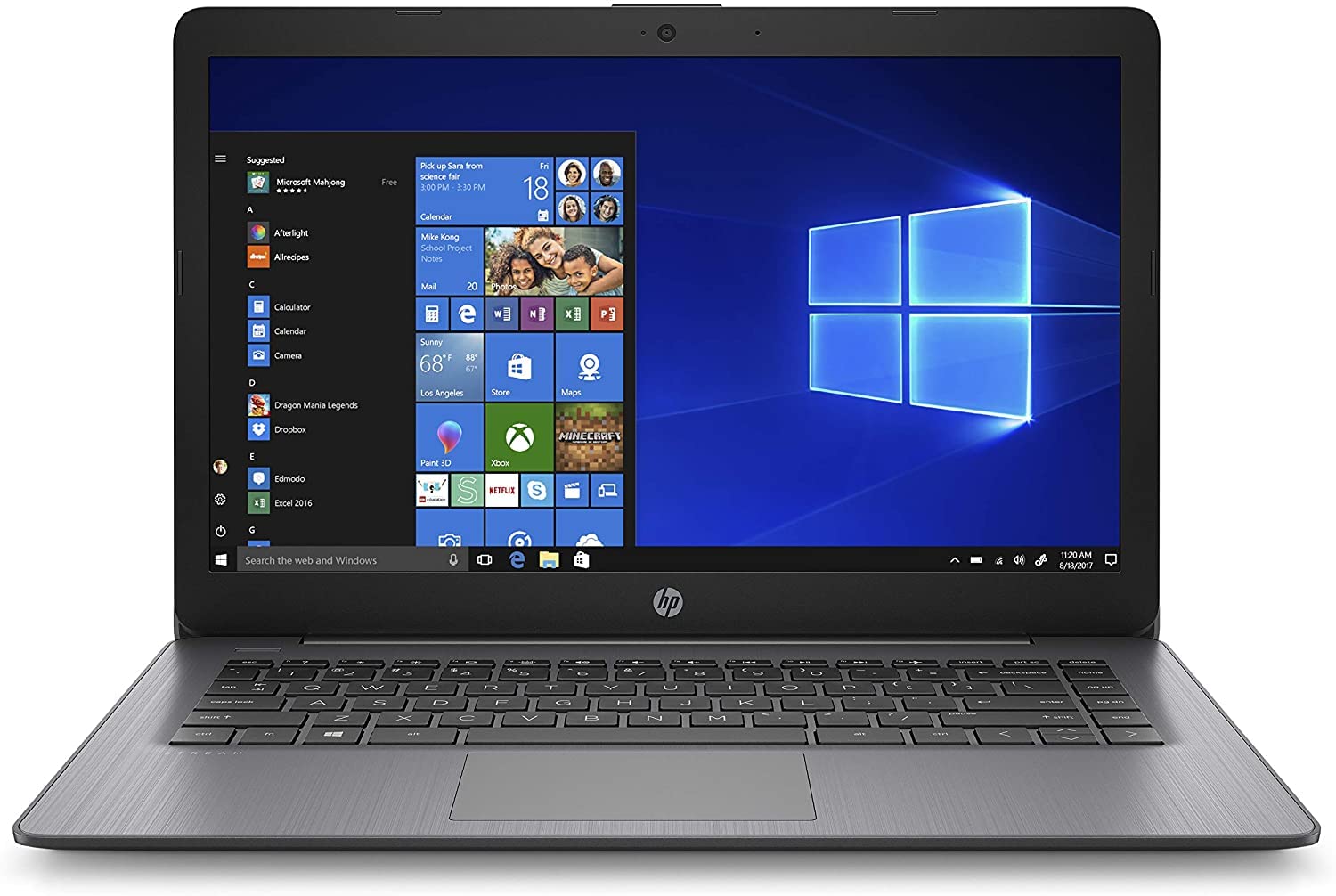 HP Stream 14" HD Display, Intel Celeron N4000 Dual-Core, 4GB DDR4 Memory, 192GB Storage (64GB eMMC+128GB TGC SD Card), HDMI, WiFi,Webcam, Bluetooth, 1-Year Microsoft 365, Win10 S, Brilliant Black