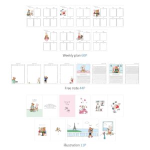 Monolike Happy and Lucky Diary 6 Month Planner, Love letter - Academic Planner, Weekly & Monthly Planner, Scheduler